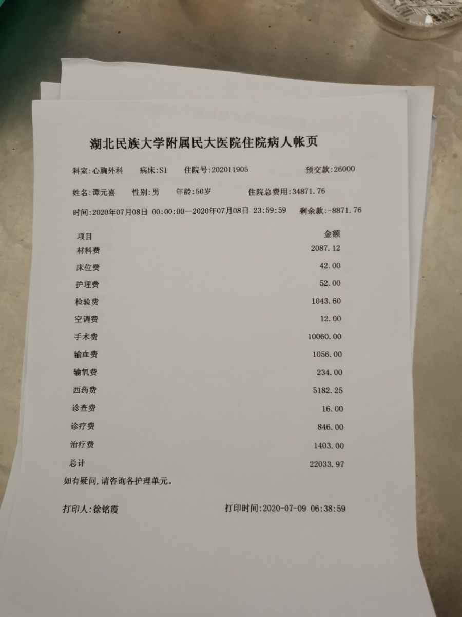 上今年疫情，无法完成后续治疗。望各界人士帮帮我们。万分感谢证明材料