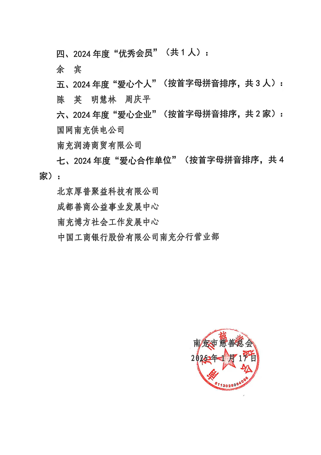 《南充市慈善总会关于2024年度优秀理事、优秀监事、优秀会员、优秀会员单位、爱心个人、爱心企业、爱心合作单位的通报》_01.png