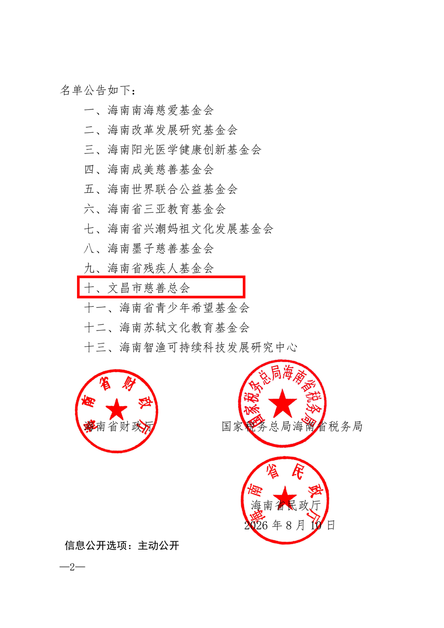 海南省财政厅  国家税务总局海南省税务局海南省民政厅关于2026年度-2028年度公益性社会组织税前扣除资格名单的公告_02_网.jpg